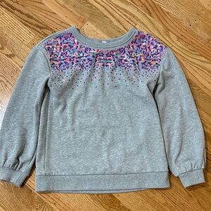 GAP Gray Kids Sweatshirt with Pink and Purple Accents